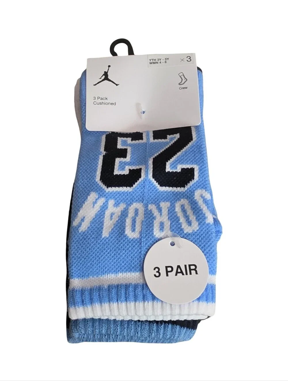 Jordan Big Boys 3-Pack Varsity Jersey Crew Socks New